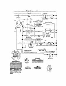Page K Diagram and Parts List for 917275021  Craftsman Lawn Tractor