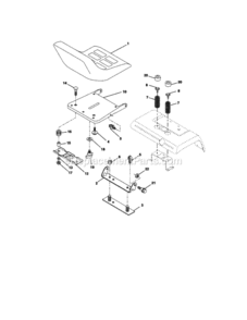 Page F Diagram and Parts List for 917275021  Craftsman Lawn Tractor