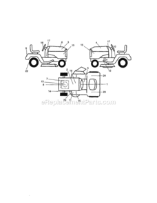 Page G Diagram and Parts List for 917275022  Craftsman Lawn Tractor
