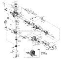 Hydro Gear Transaxle Diagram and Parts List for 917275023  Craftsman Lawn Tractor