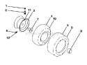 Wheels And Tires Diagram and Parts List for 917275023  Craftsman Lawn Tractor