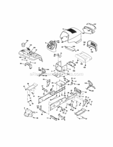 Page B Diagram and Parts List for 917275032  Craftsman Lawn Tractor