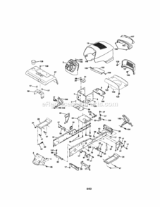 Page B Diagram and Parts List for 917275033  Craftsman Lawn Tractor