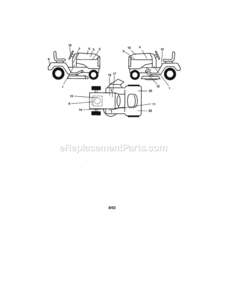 Page G Diagram and Parts List for 917275033  Craftsman Lawn Tractor
