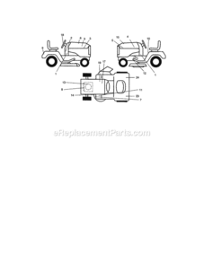 Page G Diagram and Parts List for 917275034  Craftsman Lawn Tractor