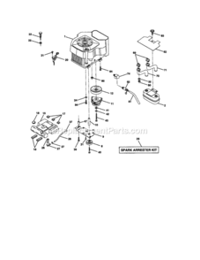 Page E Diagram and Parts List for 917275040  Craftsman Lawn Tractor