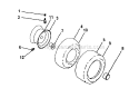WheelsTires Diagram and Parts List for 917275041  Craftsman Lawn Tractor
