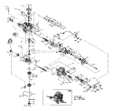Hydro Gear Transaxle Diagram and Parts List for 917275041  Craftsman Lawn Tractor