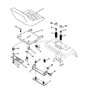 Seat Assembly Diagram and Parts List for 917275041  Craftsman Lawn Tractor