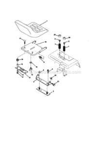 Part Location Diagram of 583227501 Craftsman Pan Seat Assembly