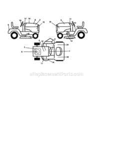 Page G Diagram and Parts List for 917275043  Craftsman Lawn Tractor