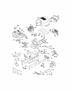 Page B Diagram and Parts List for 917275044  Craftsman Lawn Tractor