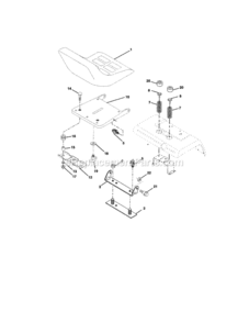 Page F Diagram and Parts List for 917275044  Craftsman Lawn Tractor