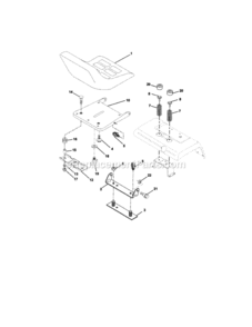 Page F Diagram and Parts List for 917275221  Craftsman Lawn Tractor