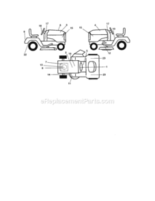 Page G Diagram and Parts List for 917275222  Craftsman Lawn Tractor