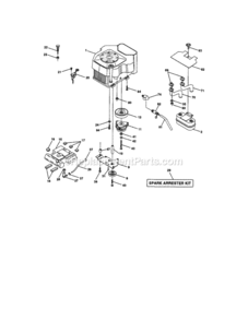 Page E Diagram and Parts List for 917275223  Craftsman Lawn Tractor