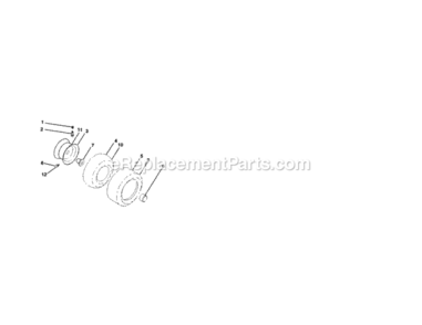 Part Location Diagram of 148738X417 Craftsman Rear Rim Assembly