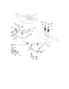 Page G Diagram and Parts List for 917275281  Craftsman Lawn Tractor