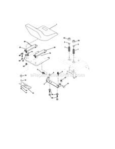 Page G Diagram and Parts List for 917275282  Craftsman Lawn Tractor