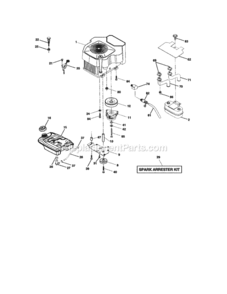 Page E Diagram and Parts List for 917275284  Craftsman Lawn Tractor