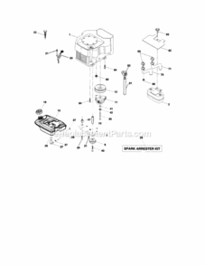 Page E Diagram and Parts List for 917275287  Craftsman Lawn Tractor