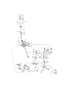 Steering_Assembly Diagram and Parts List for 917275351  Craftsman Lawn Tractor