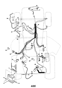 Electrical Diagram and Parts List for 917275661  Craftsman Lawn Mower