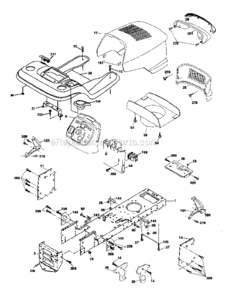 Chassis_And_Enclosures Diagram and Parts List for 917275661  Craftsman Lawn Mower