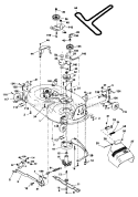 Mower Deck Diagram and Parts List for 917275683  Craftsman Lawn Tractor