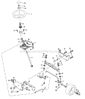 Steering Assembly Diagram and Parts List for 917275683  Craftsman Lawn Tractor