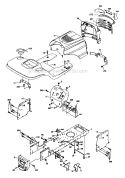 Chassis  Enclosures Diagram and Parts List for 917275760  Craftsman Lawn Tractor