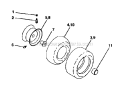 Wheels  Tires Diagram and Parts List for 917275760  Craftsman Lawn Tractor
