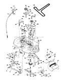 Mower Deck Diagram and Parts List for 917275810  Craftsman Lawn Tractor