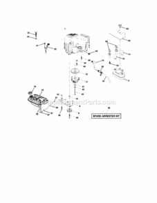 Page E Diagram and Parts List for 917275970  Craftsman Lawn Tractor