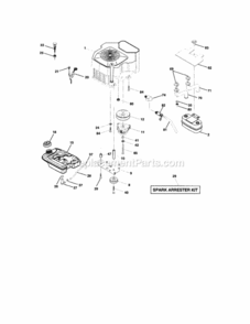 Page E Diagram and Parts List for 917276010  Craftsman Lawn Tractor