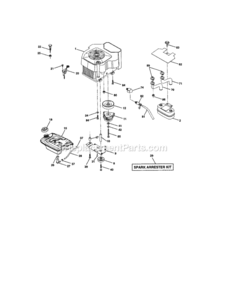 Page E Diagram and Parts List for 917276021  Craftsman Lawn Tractor