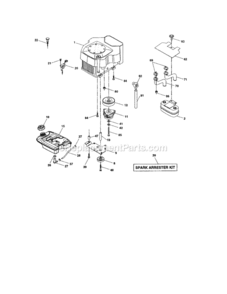 Page E Diagram and Parts List for 917276022  Craftsman Lawn Tractor