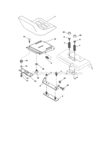 Page F Diagram and Parts List for 917276022  Craftsman Lawn Tractor