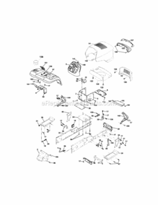 Page B Diagram and Parts List for 917276040  Craftsman Lawn Tractor