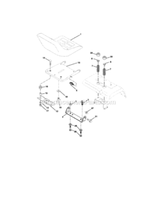 Page F Diagram and Parts List for 917276041  Craftsman Lawn Tractor