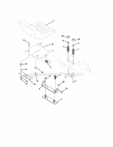 Page F Diagram and Parts List for 917276050  Craftsman Lawn Tractor
