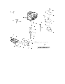 Page E Diagram and Parts List for 917276051  Craftsman Lawn Tractor