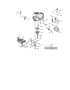 Page E Diagram and Parts List for 917276080  Craftsman Lawn Tractor