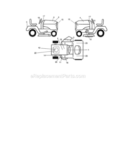 Part Location Diagram of 189248 Craftsman Engine Decal