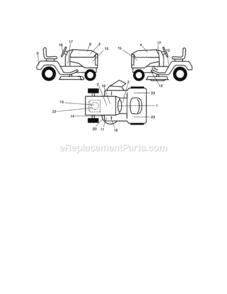 Page G Diagram and Parts List for 917276081  Craftsman Lawn Tractor