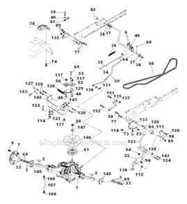Ground_Drive Diagram and Parts List for 917276101  Craftsman Lawn Mower