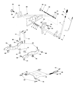 Lift_Assembly Diagram and Parts List for 917276101  Craftsman Lawn Mower