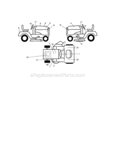 Page G Diagram and Parts List for 917276140  Craftsman Lawn Tractor