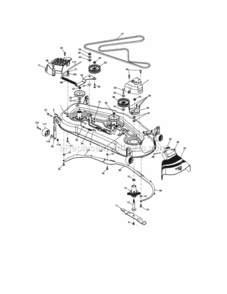 Part Location Diagram of 196100 Craftsman Service Deck Kit