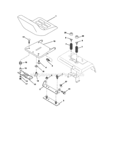 Page F Diagram and Parts List for 917276221  Craftsman Lawn Tractor